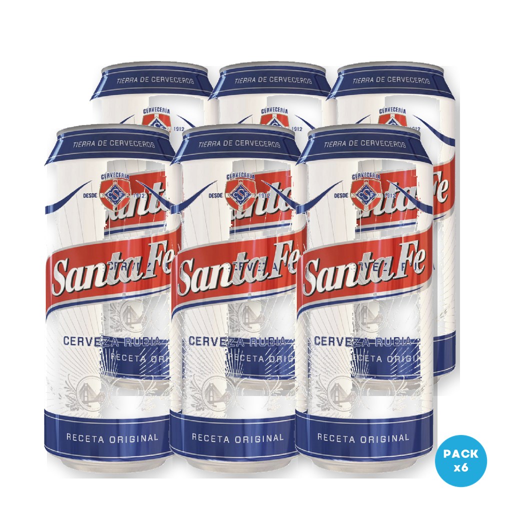 Santa Fe - Cerveza Rubia Clásica Lata 473ml - 1 Six Pack