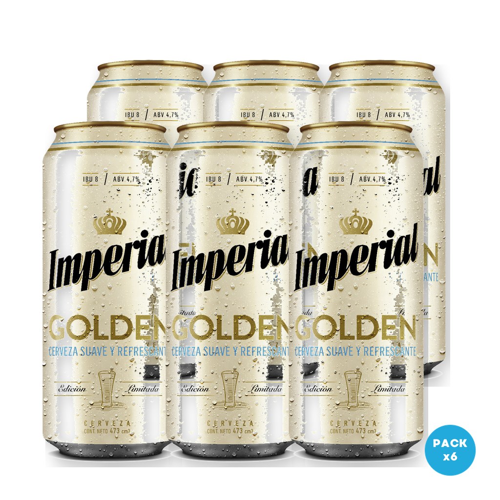Imperial - Cerveza Rubia Golden Lata 473ml - 1 Six Pack