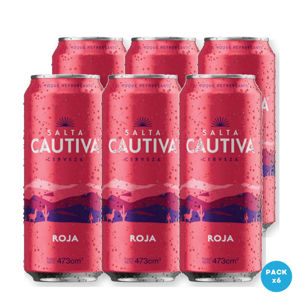 Salta Cautiva - Cerveza Roja Lata 473ml - 1 Six Pack