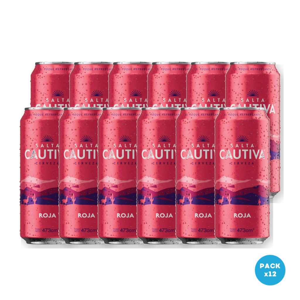 Salta Cautiva – Cerveza Roja Lata 473ml – 2 Six Packs Salta Cautiva - Cerveza Roja Lata 473ml - 2 Six Packs