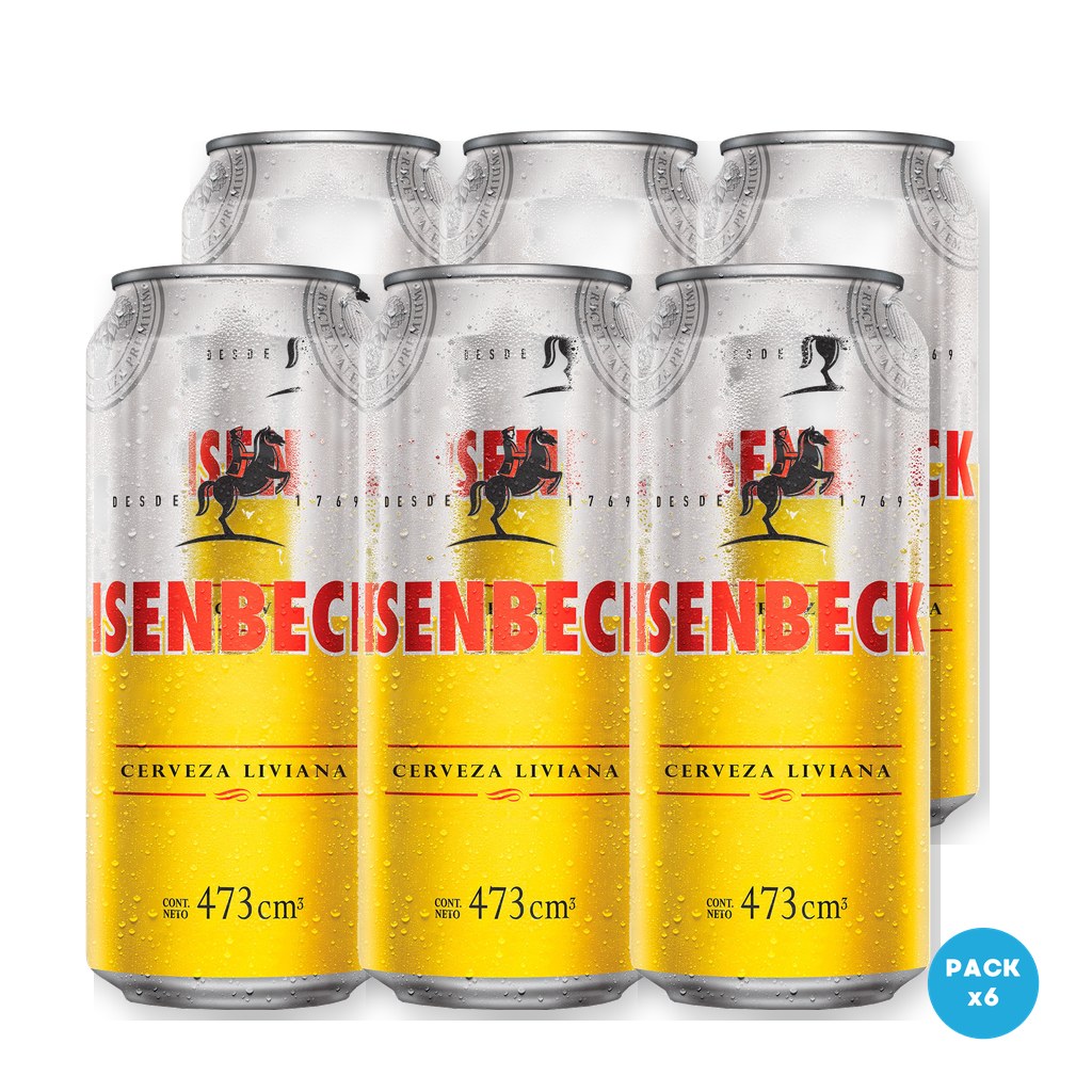 Isenbeck - Cerveza Rubia Liviana Lata 473ml - 1 Six Pack