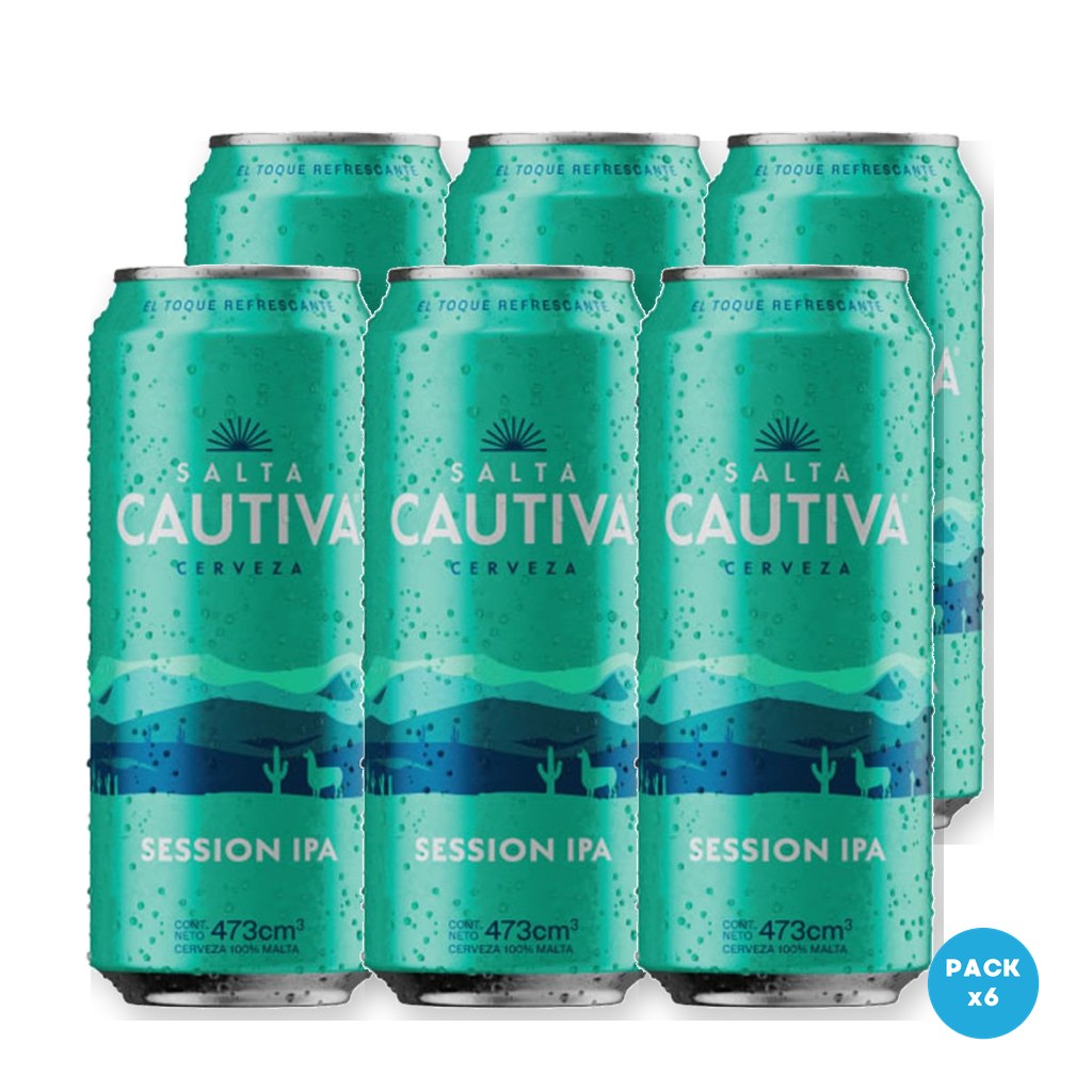 Salta Cautiva - Cerveza Session IPA Lata 473ml - 1 Six Pack
