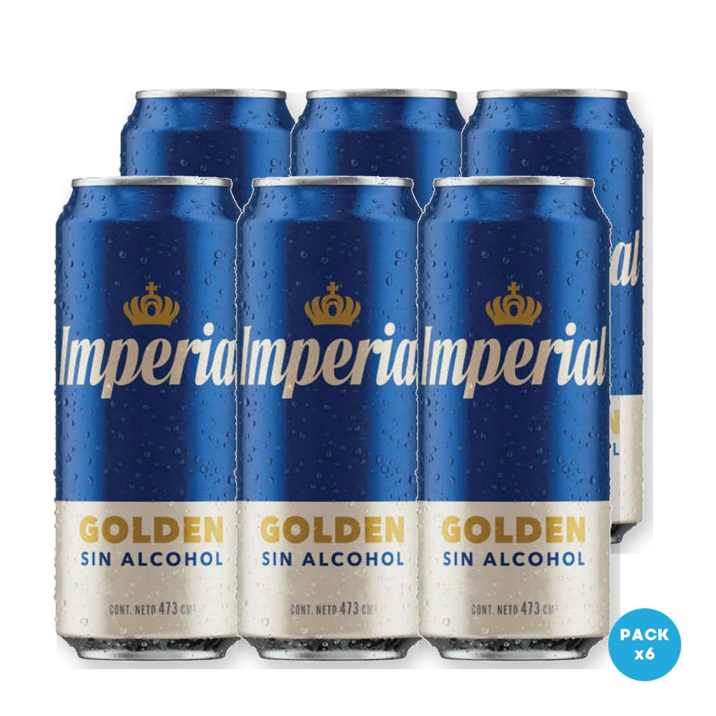 Imperial - Cerveza sin Alcohol Golden 0% Lata 473ml - 1 Six Pack