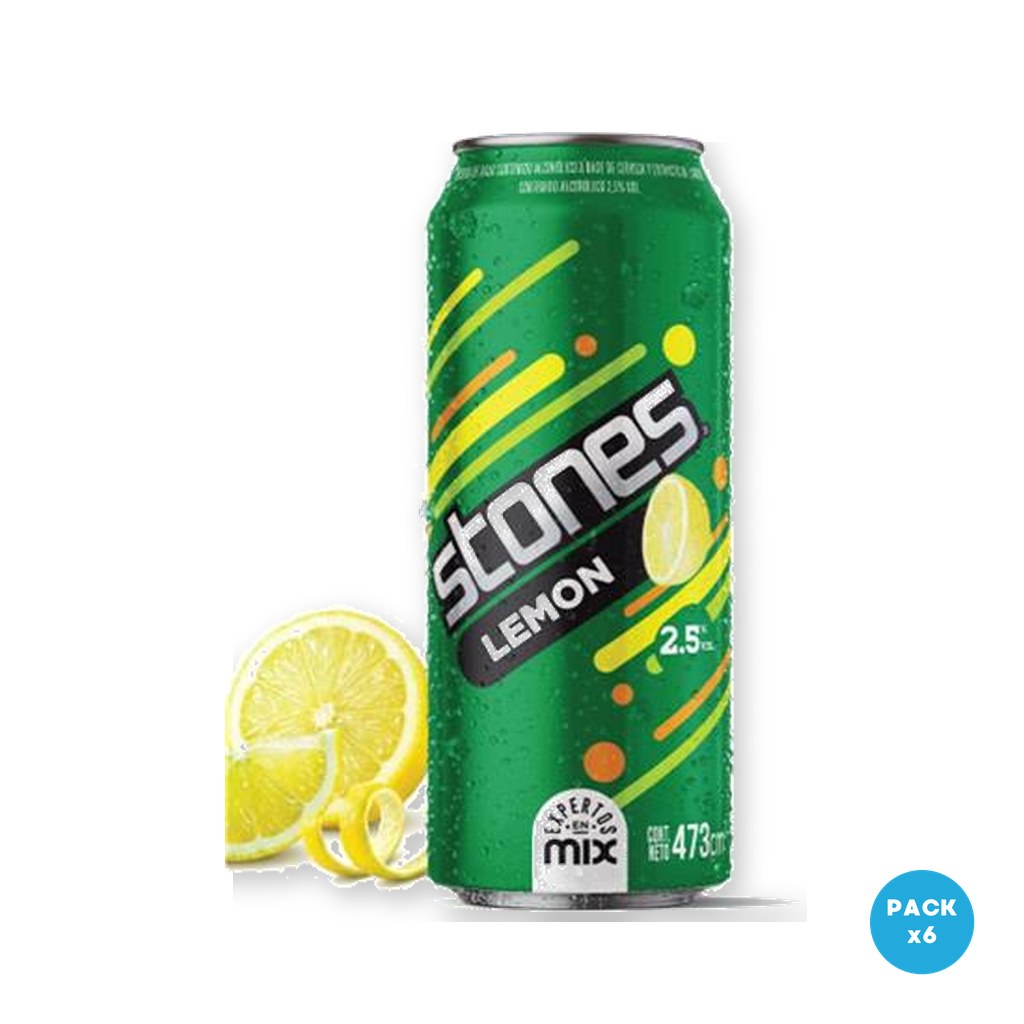 Stones - Cerveza Lemon Lata 473ml - 1 Six Pack