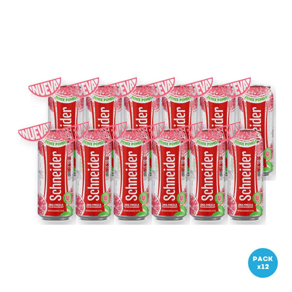 Schneider – Cerveza Pomelo Remix Lata 473ml – 2 Six Packs Schneider - Cerveza Pomelo Remix Lata 473ml - 2 Six Packs
