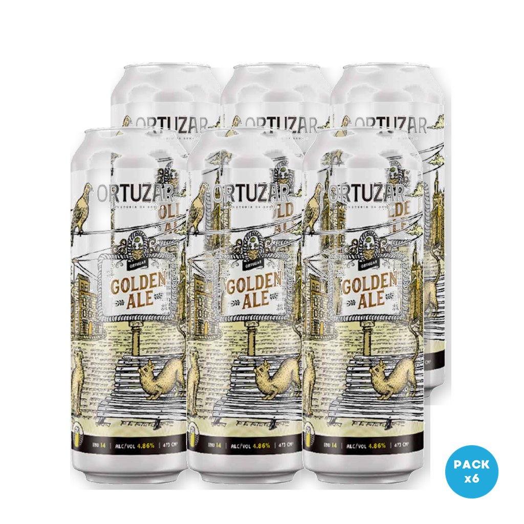 Ortúzar - Cerveza Golden Lata 473ml - 1 Six Pack