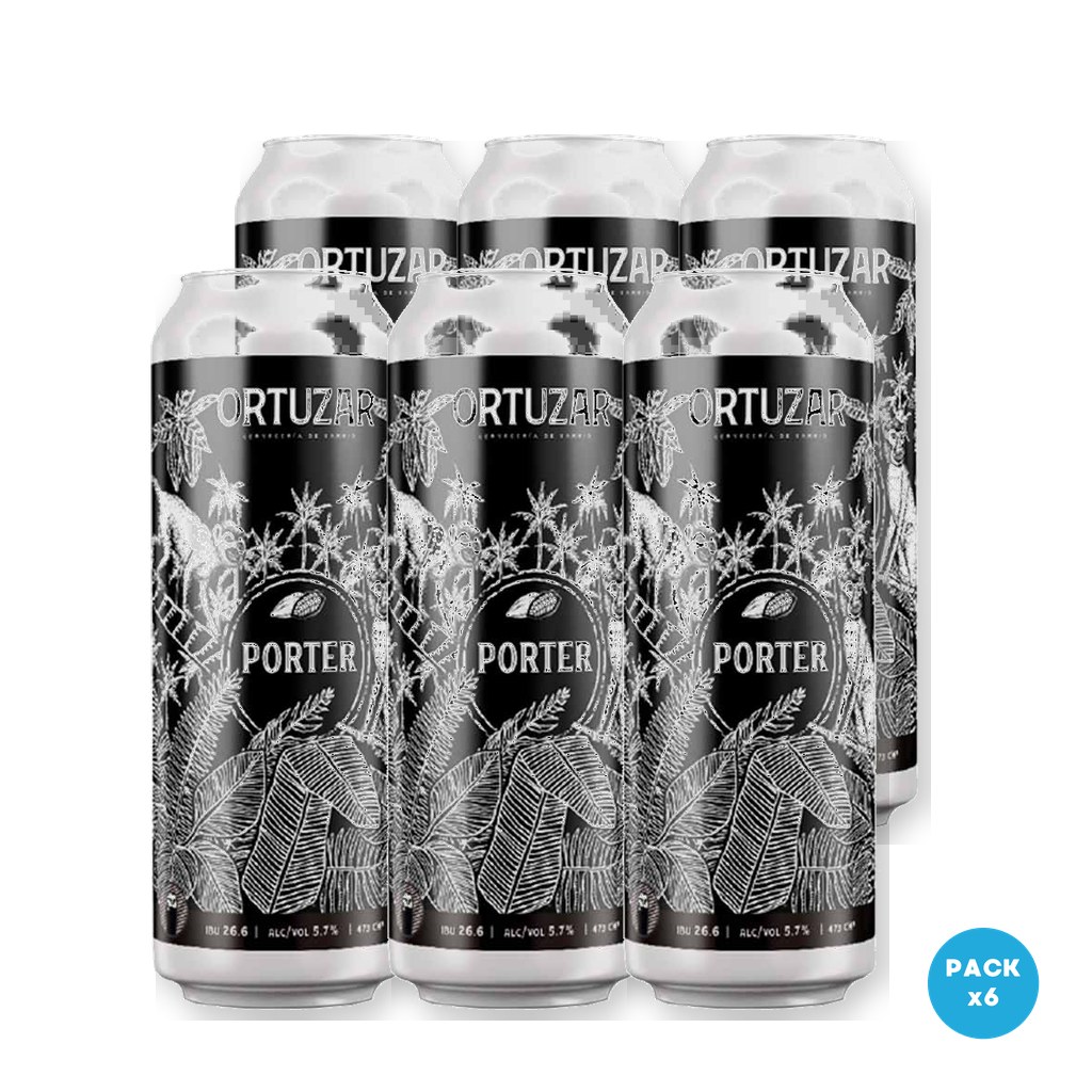 Ortúzar - Cerveza Porter Lata 473ml - 1 Six Pack