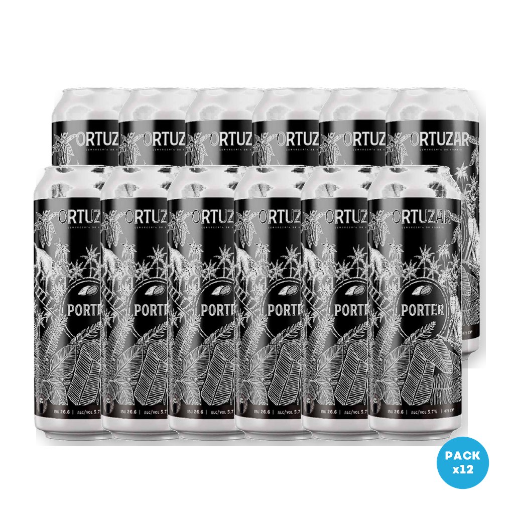 Ortúzar – Cerveza Porter Lata 473ml – 2 Six Packs Ortúzar - Cerveza Porter Lata 473ml - 2 Six Packs