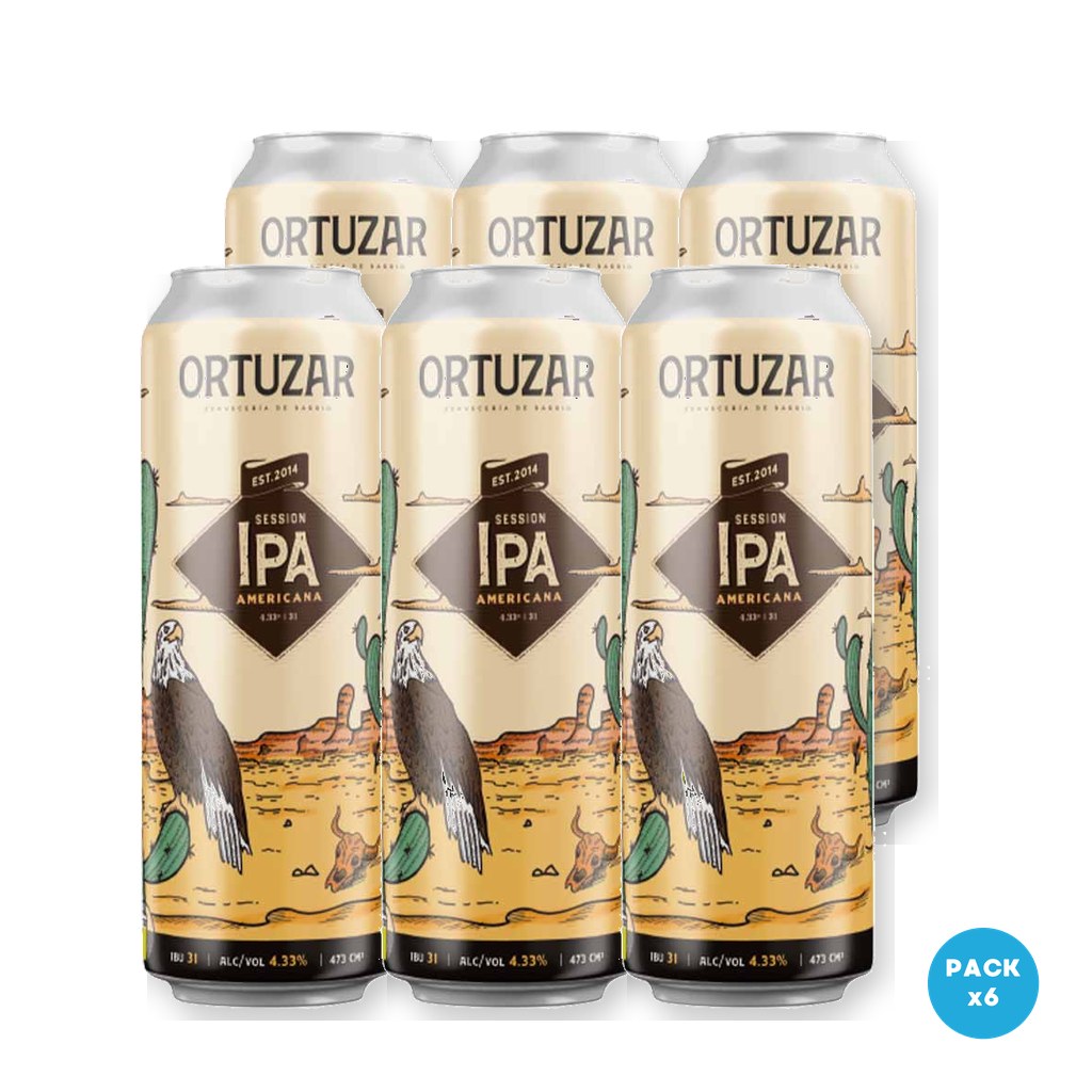 Ortúzar - Cerveza Session IPA Lata 473ml - 1 Six Pack