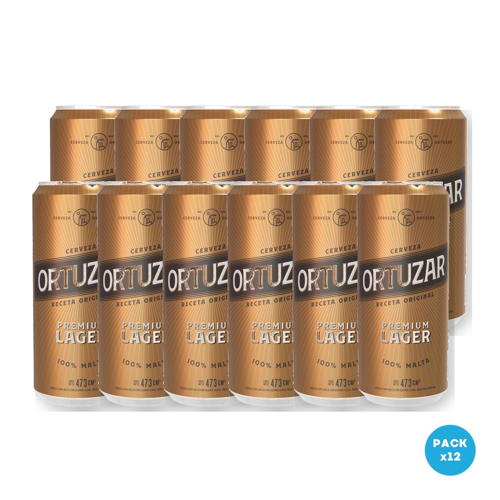 Ortúzar – Cerveza Premium Lager Lata 473ml – 2 Six Packs Ortúzar - Cerveza Premium Lager Lata 473ml - 2 Six Packs