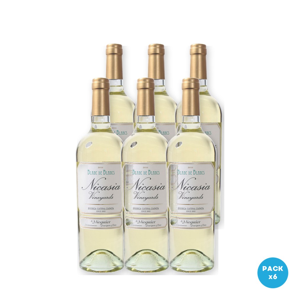 Nicasia - Vino Blanco Blanc De Blancs 750ml - 6 unidades