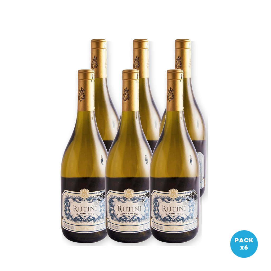 Rutini - Vino Blanco Chardonnay 750ml - 6 unidades