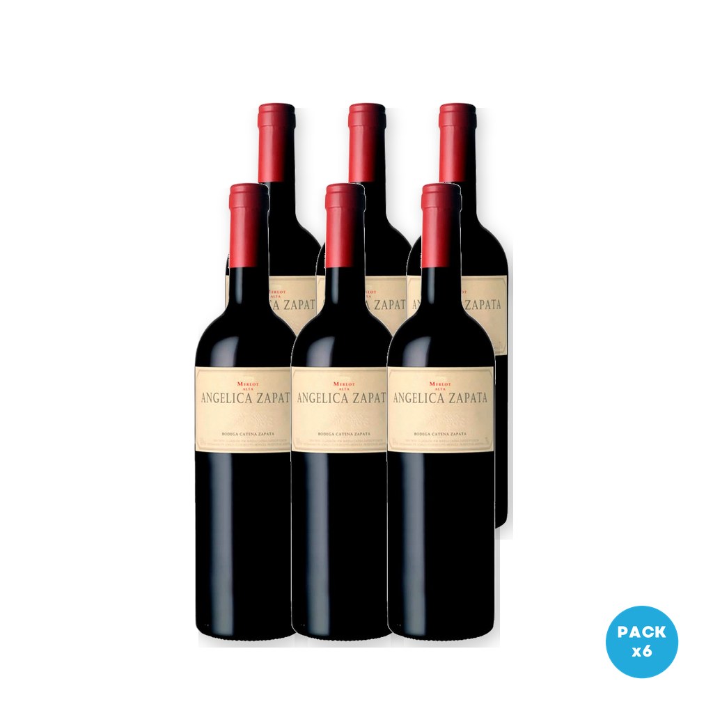 Angélica Zapata - Vino Alta Merlot 750ml - 6 unidades