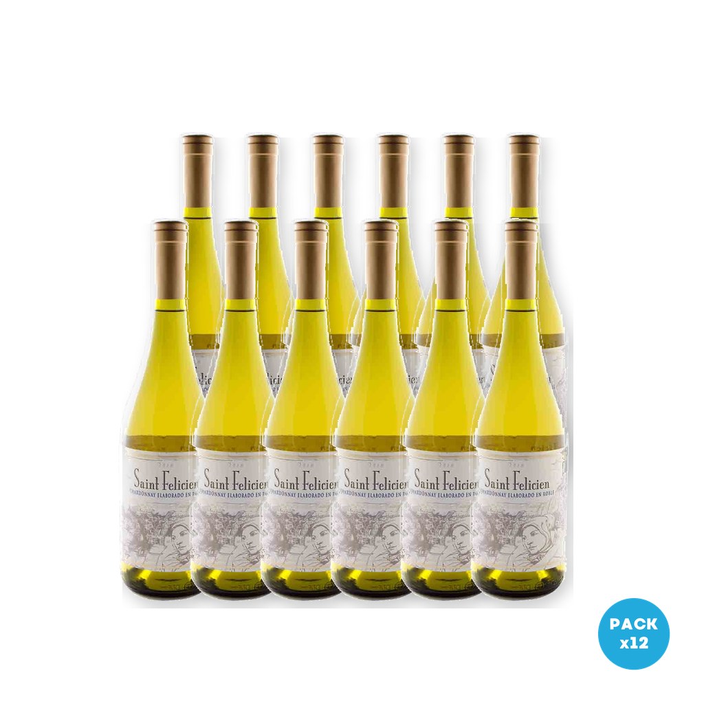 Saint Felicien – Vino Blanco Chardonnay 750ml – 12 unidades Saint Felicien - Vino Blanco Chardonnay 750ml - 12 unidades