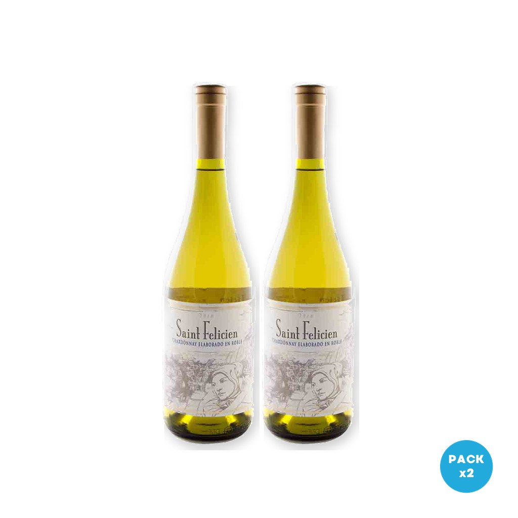 Saint Felicien – Vino Blanco Chardonnay 750ml – 2 unidades Saint Felicien - Vino Blanco Chardonnay 750ml - 2 unidades