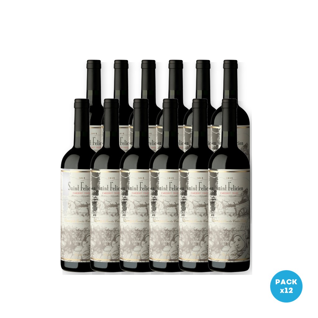 Saint Felicien – Vino Tinto Cabernet Franc 750ml – 12 unidades Saint Felicien - Vino Tinto Cabernet Franc 750ml - 12 unidades