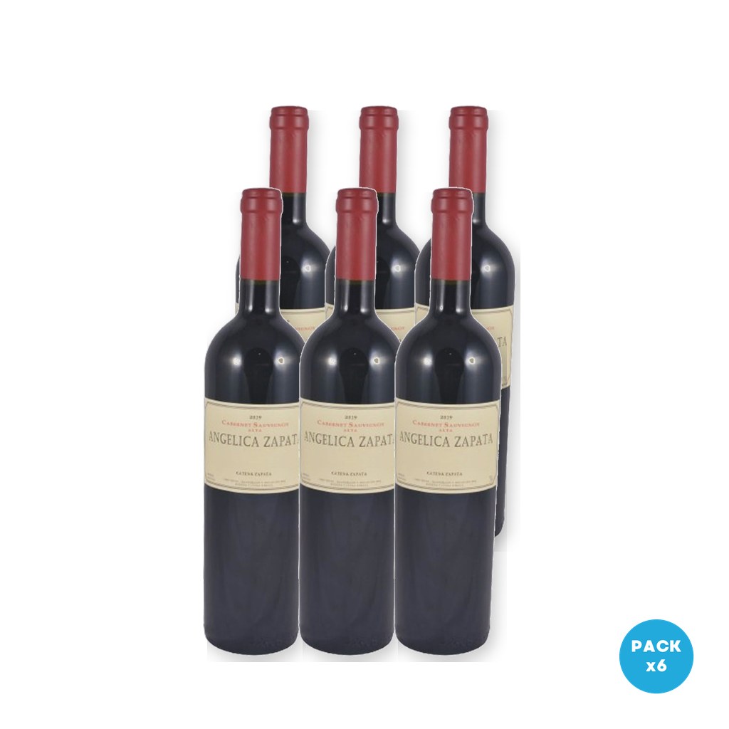 Angélica Zapata - Vino Tinto Cabernet Sauvignon 750ml - 6 unidades