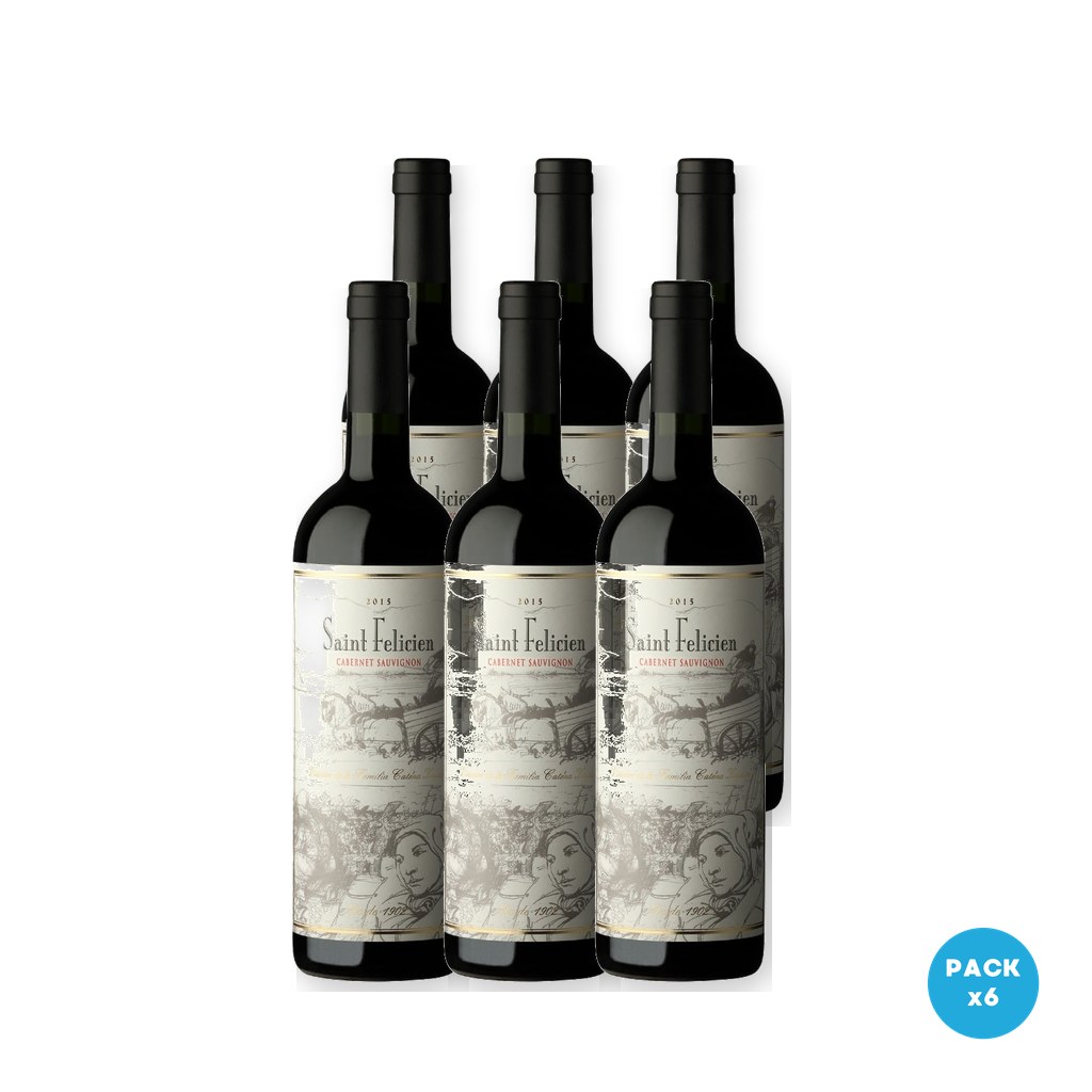 Saint Felicien - Vino Tinto Cabernet Sauvignon 750ml - 6 unidades