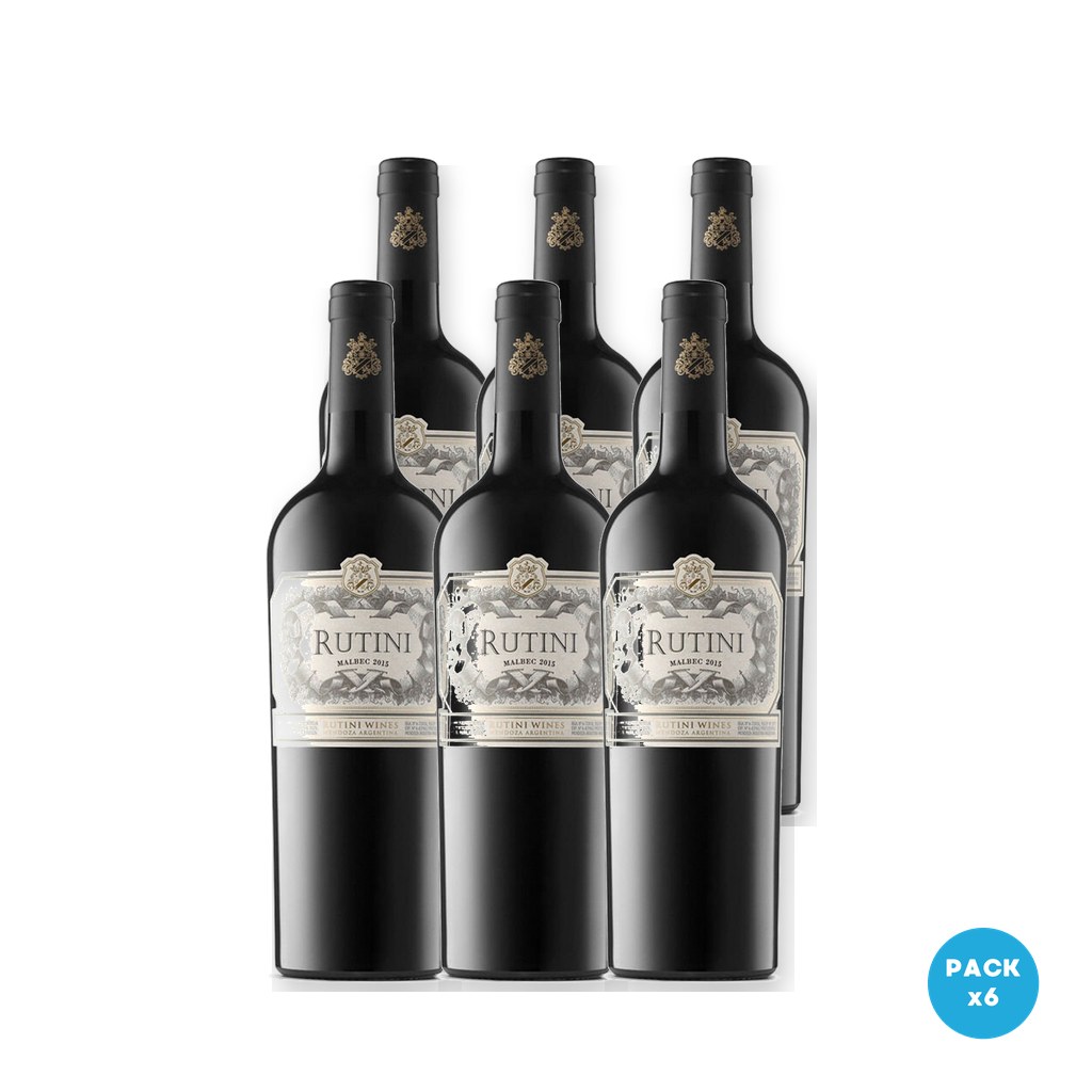 Rutini - Vino Tinto Malbec 750ml - 6 unidades
