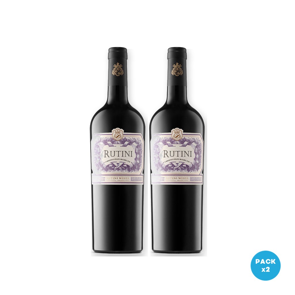 Rutini – Vino Tinto Cabernet Franc Y Malbec 750ml – 2 unidades Rutini - Vino Tinto Cabernet Franc Y Malbec 750ml - 2 unidades