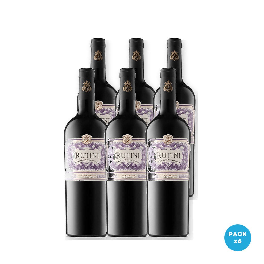 Rutini - Vino Tinto Cabernet Franc Y Malbec 750ml - 6 unidades