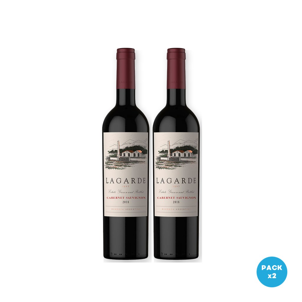Lagarde – Vino Tinto Cabernet Sauvignon 750ml – 2 unidades Lagarde - Vino Tinto Cabernet Sauvignon 750ml - 2 unidades