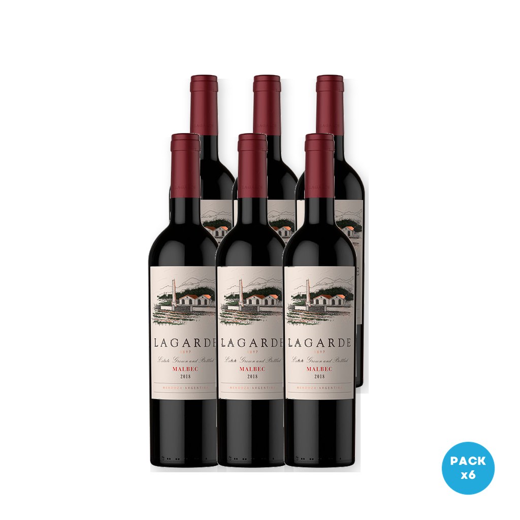 Lagarde - Vino Tinto Malbec 750ml - 6 unidades