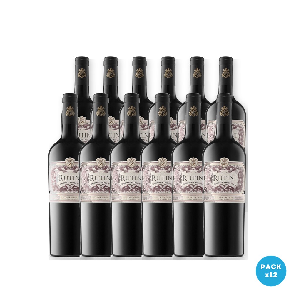 Rutini – Vino Tinto Cabernet Y Malbec 750ml – 12 unidades Rutini - Vino Tinto Cabernet Y Malbec 750ml - 12 unidades
