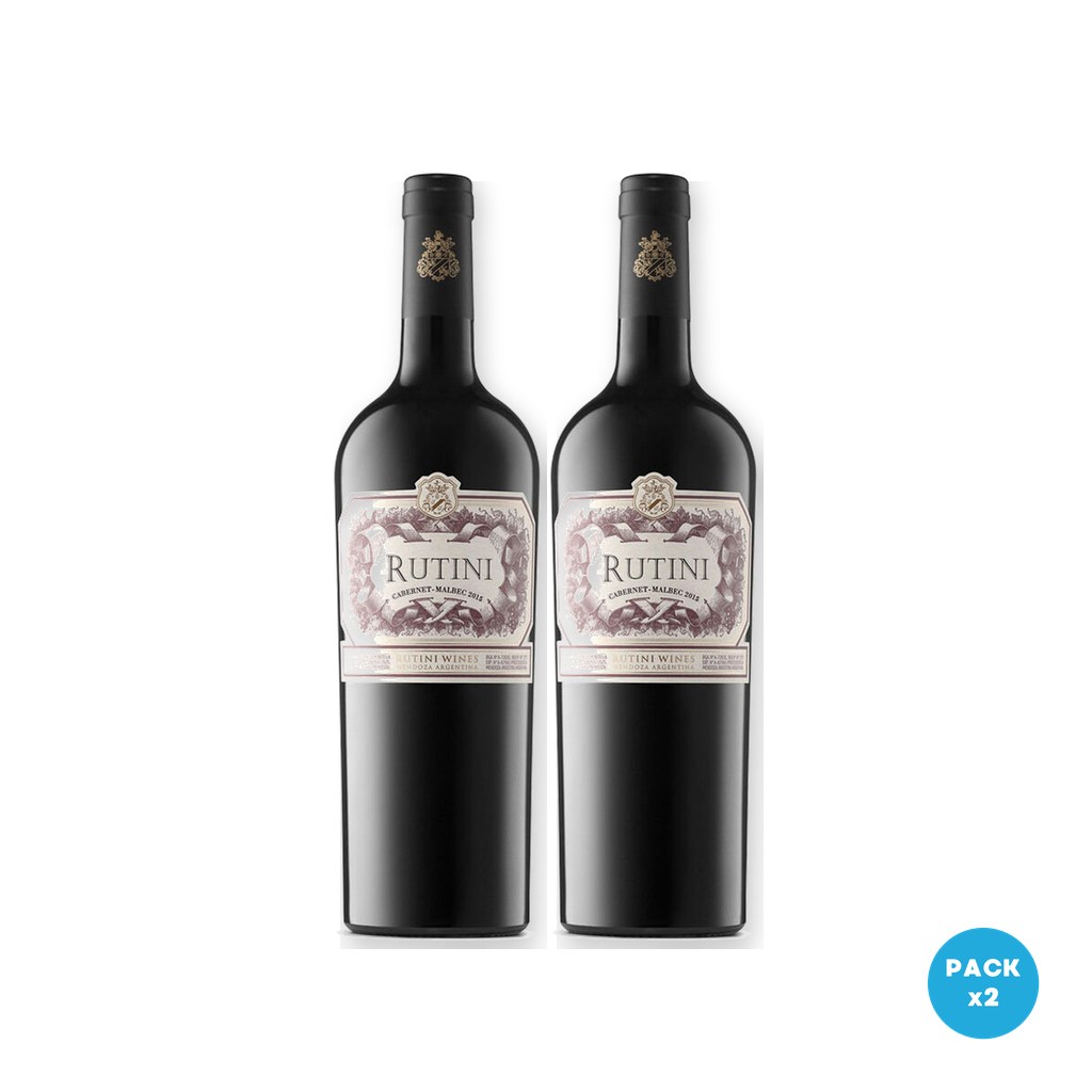 Rutini – Vino Tinto Cabernet Y Malbec 750ml – 2 unidades Rutini - Vino Tinto Cabernet Y Malbec 750ml - 2 unidades