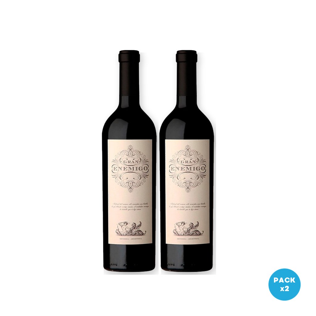 El Enemigo – Vino El Gran Enemigo S V Cab Franc Malbec Blend 750ml – 2 unidades El Enemigo - Vino El Gran Enemigo S V Cab Franc Malbec Blend 750ml - 2 unidades