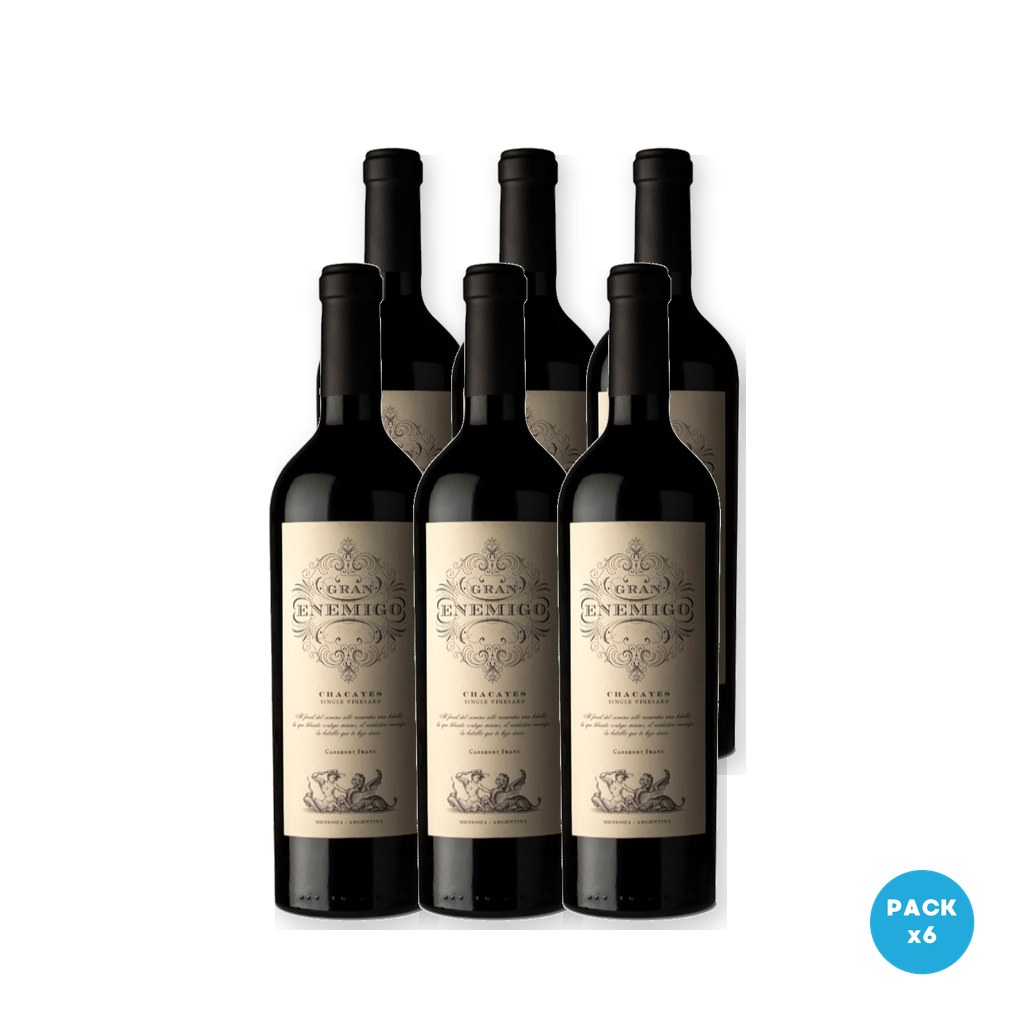 El Enemigo - Vino El Gran Enemigo S V Chacayes Cabernet Franc 750ml - 6 unidades