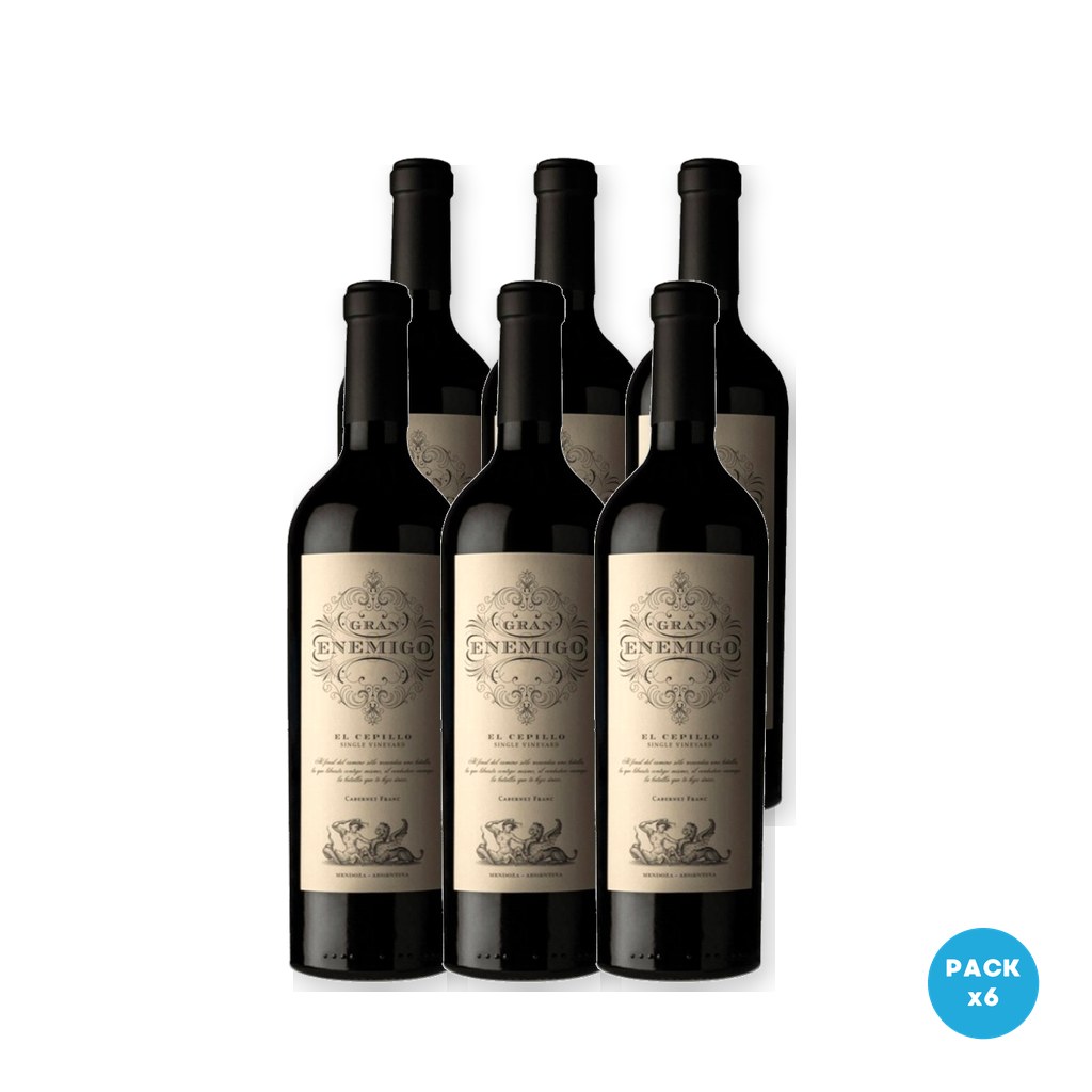 El Enemigo - Vino El Gran Enemigo S V Cepillo Cab Franc Cabernet Franc 750ml - 6 unidades