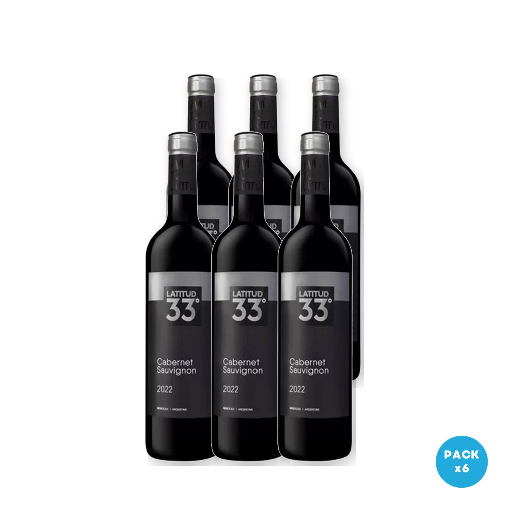 Latitud 33 - Vino Cabernet Sauvignon 750ml - 6 unidades