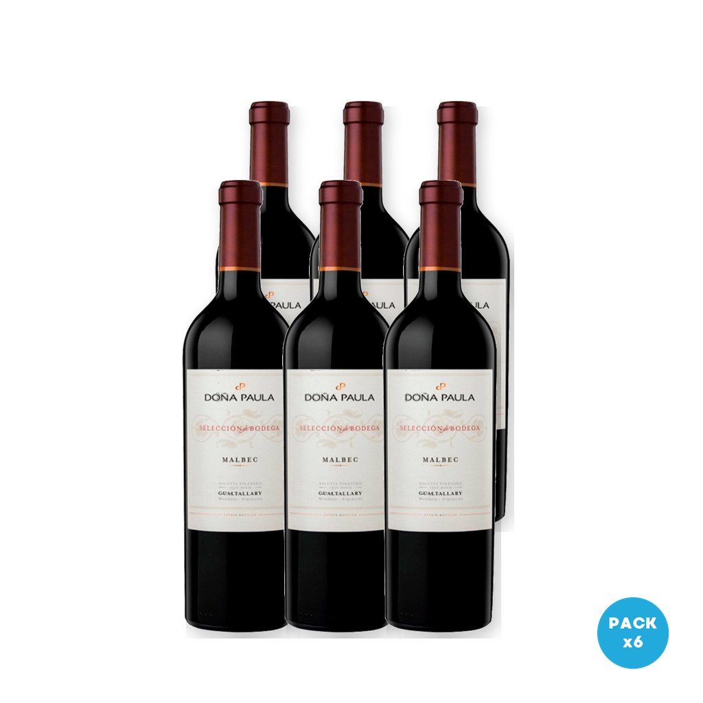 Doña Paula - Vino Selección Bodega Malbec 750ml - 6 unidades
