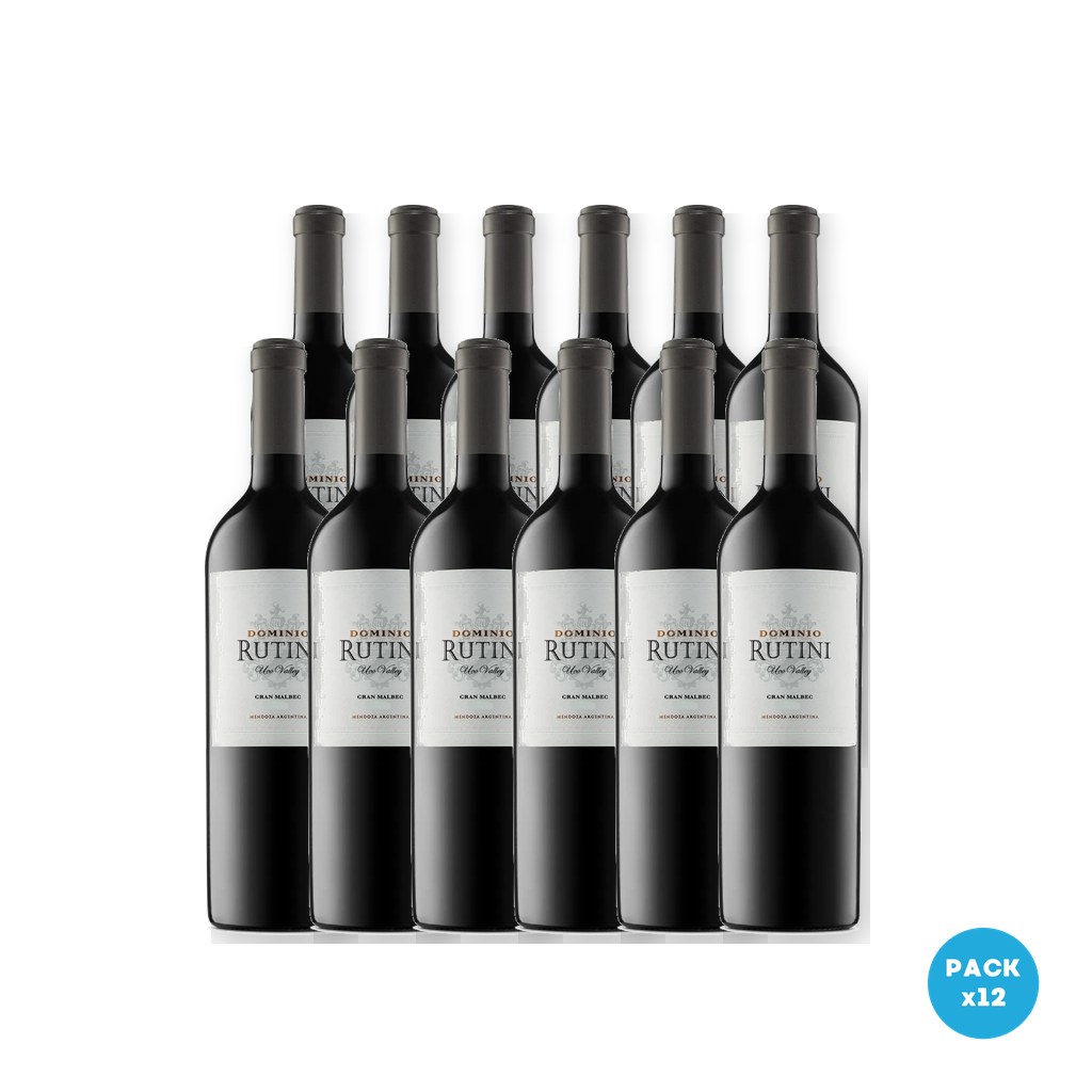 Rutini – Vino Dominio Gran Malbec 750ml – 12 unidades Rutini - Vino Dominio Gran Malbec 750ml - 12 unidades