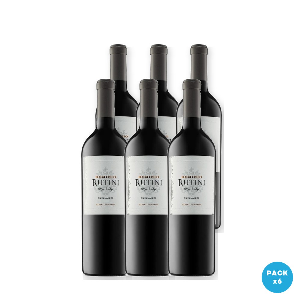 Rutini - Vino Dominio Gran Malbec 750ml - 6 unidades