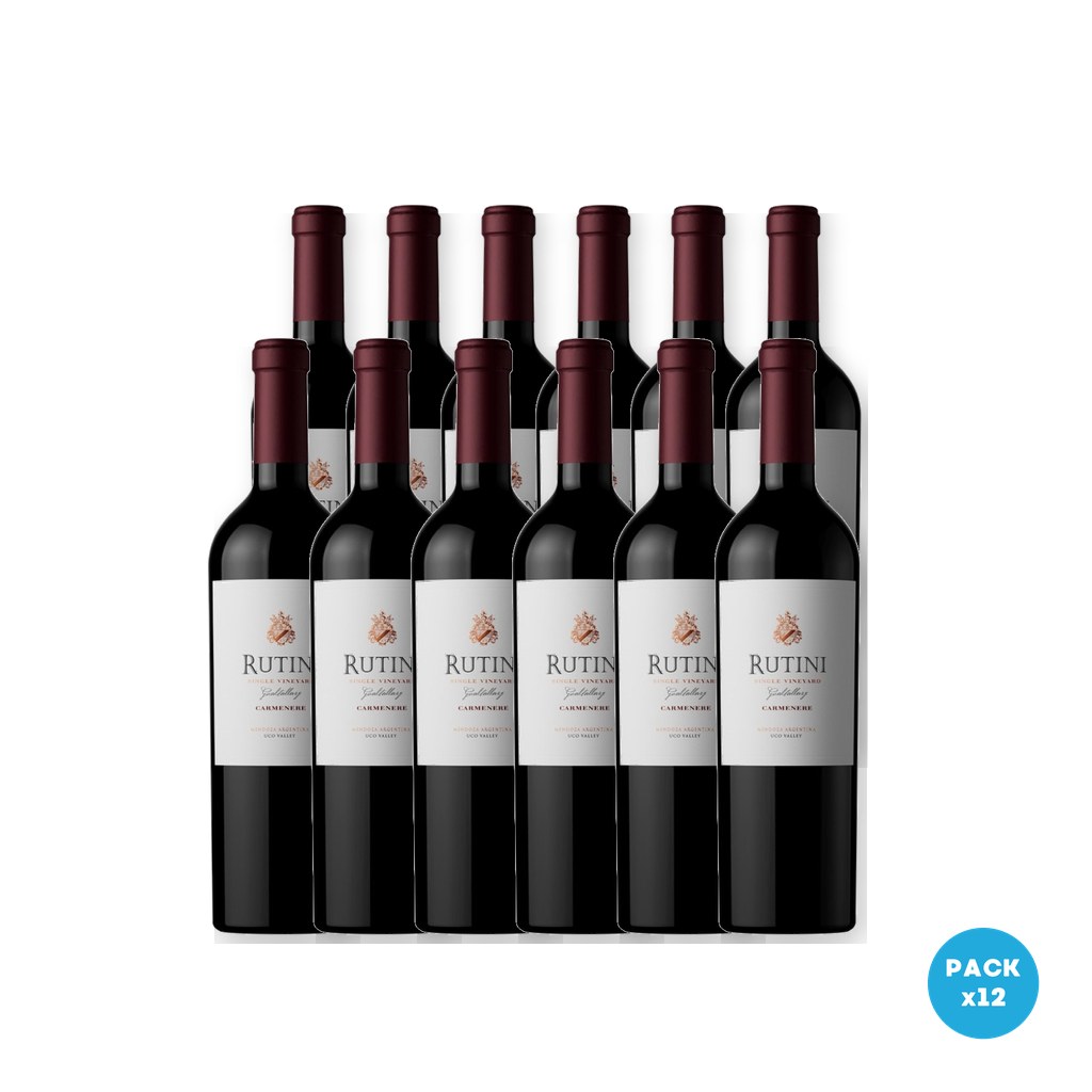 Rutini – Vino Single Vineyard Carmenere 750ml – 12 unidades Rutini - Vino Single Vineyard Carmenere 750ml - 12 unidades