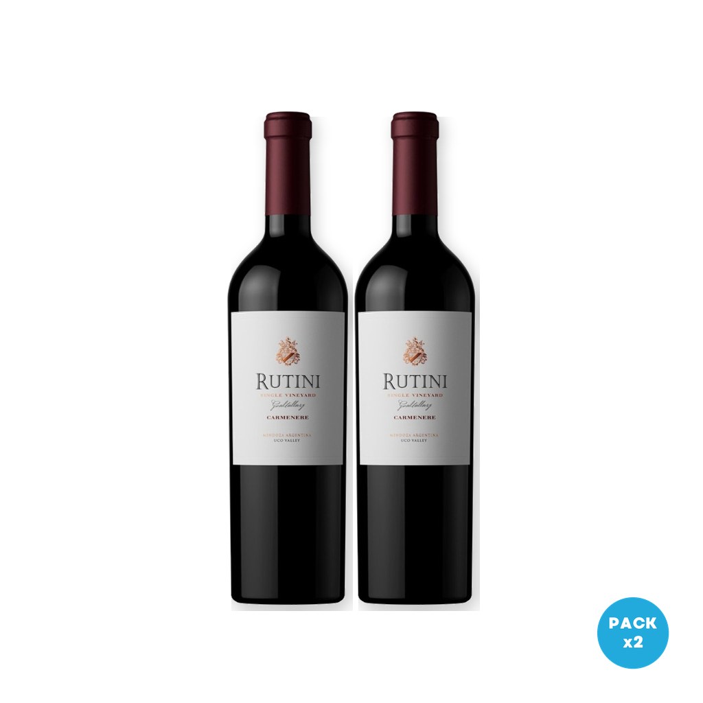 Rutini – Vino Single Vineyard Carmenere 750ml – 2 unidades Rutini - Vino Single Vineyard Carmenere 750ml - 2 unidades