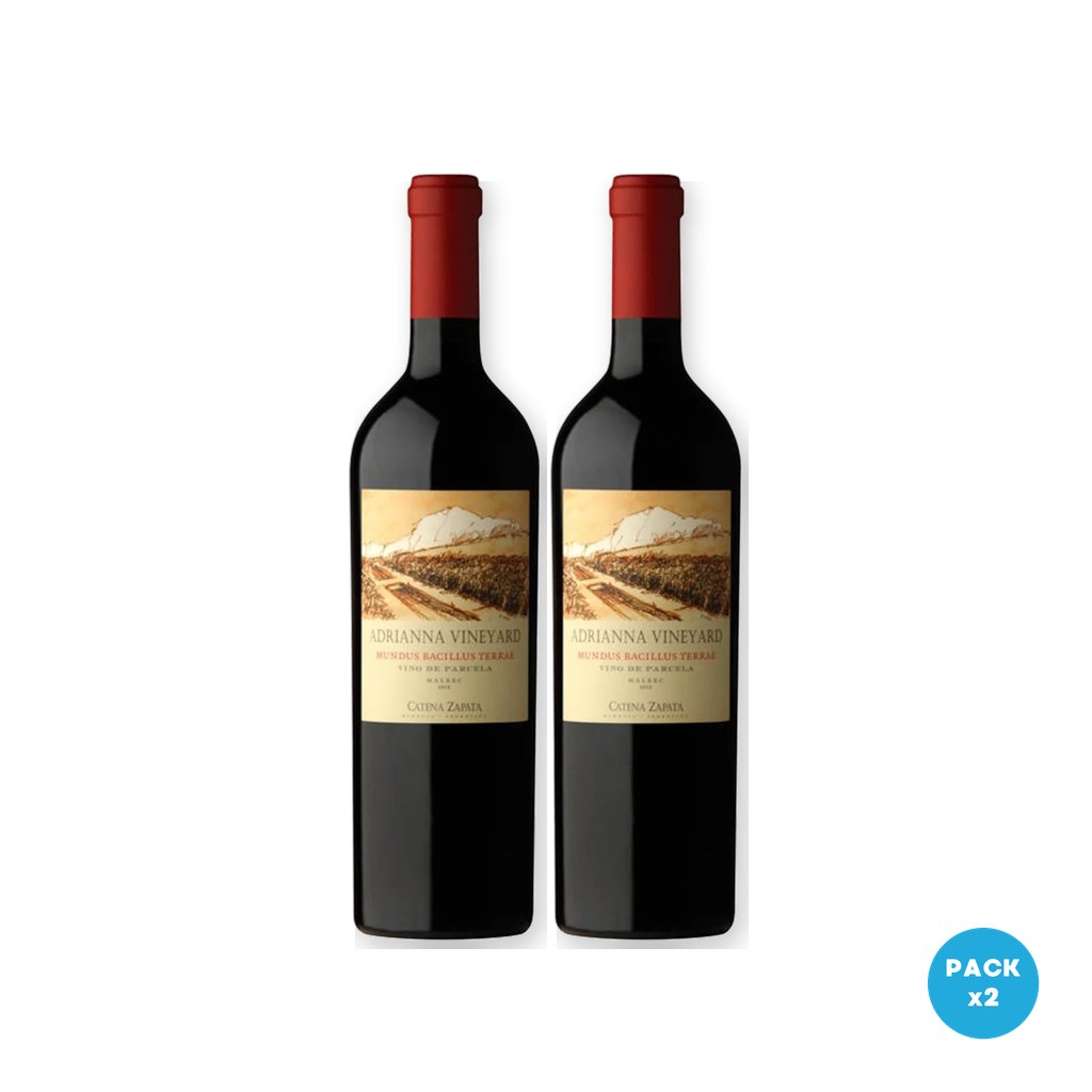 Catena Zapata – Vino Tinto Adrianna Vineyard Mundus Bacillus Malbec 750ml – 2 unidades Catena Zapata - Vino Tinto Adrianna Vineyard Mundus Bacillus Malbec 750ml - 2 unidades