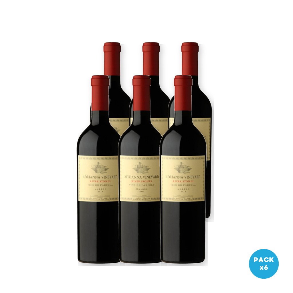 Catena Zapata - Vino Tinto Adrianna Vineyard River Stones Malbec 750ml - 6 unidades