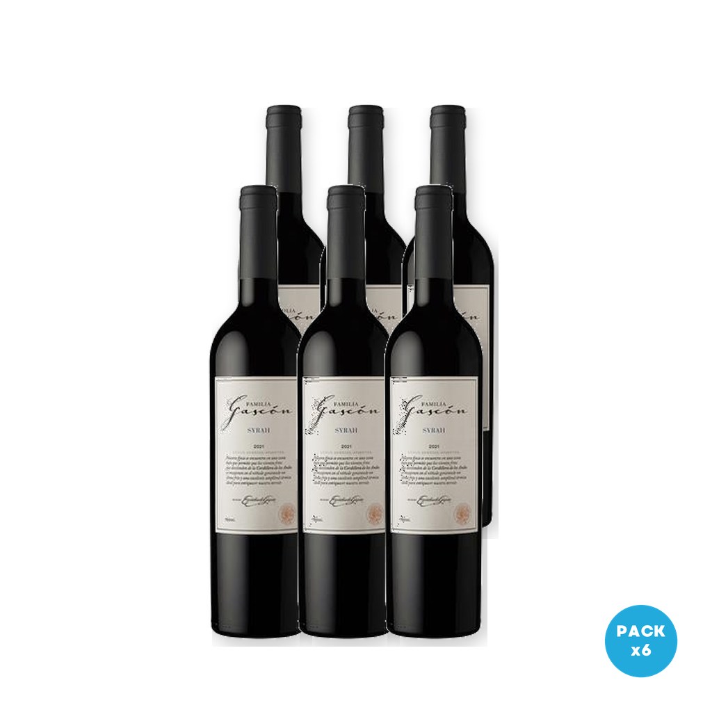 Escorihuela Gascón - Vino Syrah Familia Gascon 750ml - 6 unidades
