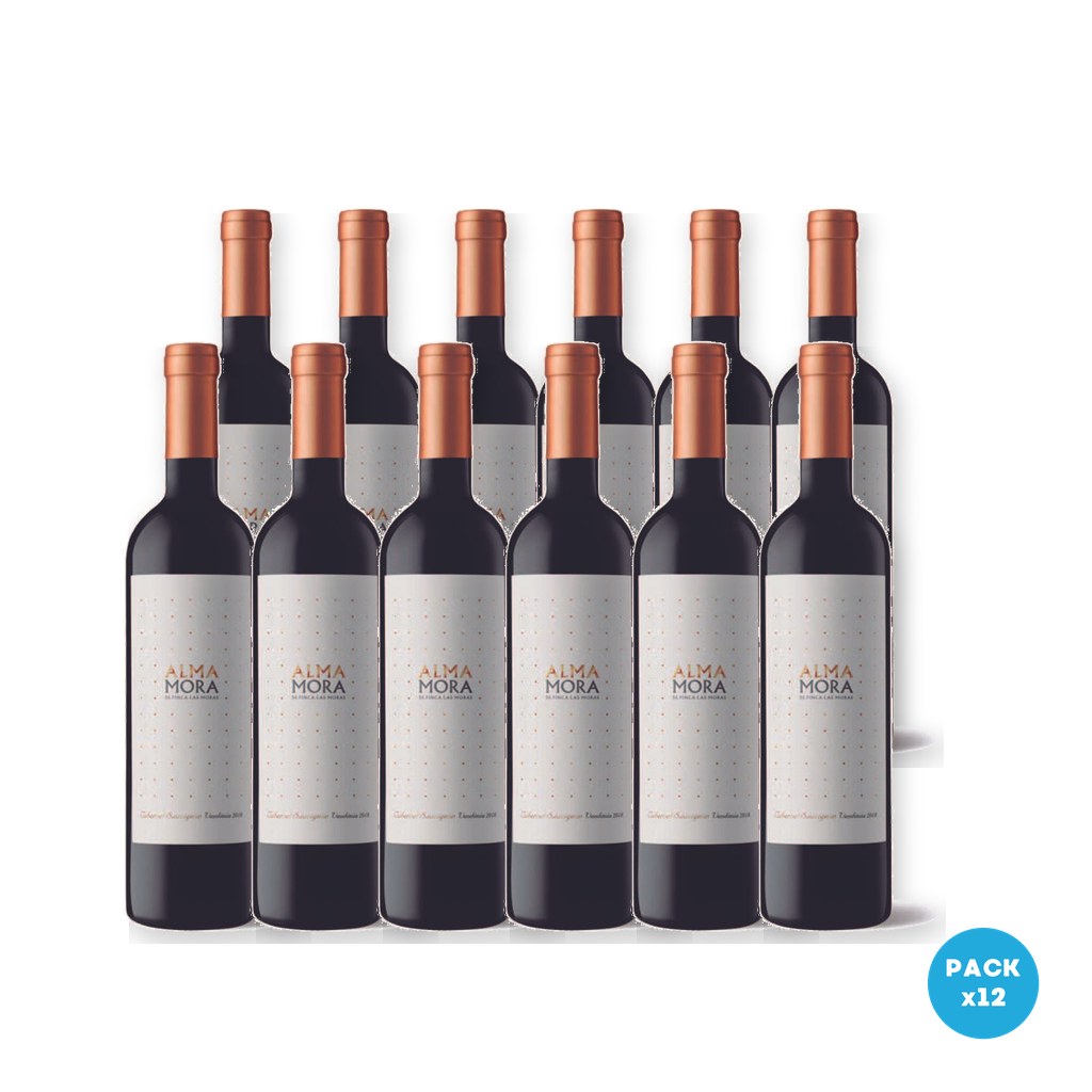 Alma Mora – Vino Tinto Cabernet Sauvignon 750ml – 12 unidades Alma Mora - Vino Tinto Cabernet Sauvignon 750ml - 12 unidades