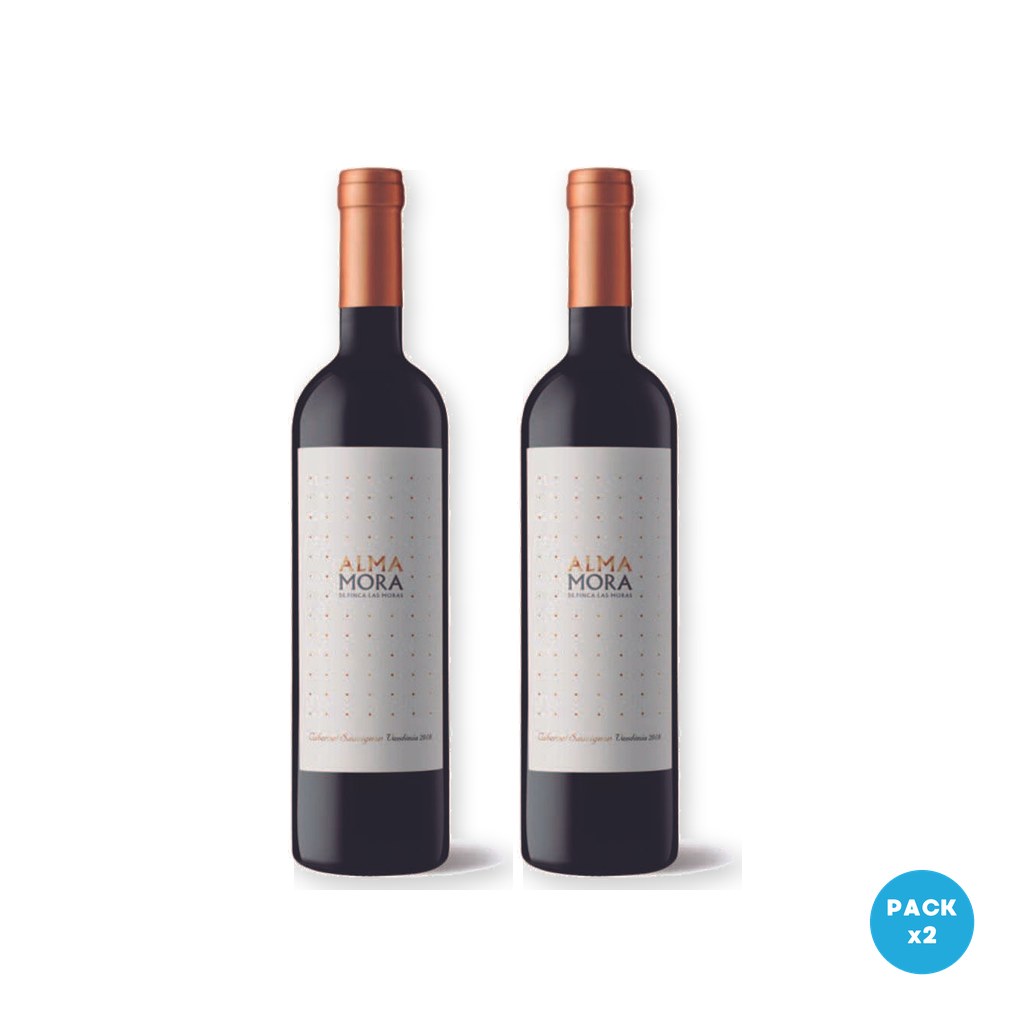 Alma Mora – Vino Tinto Cabernet Sauvignon 750ml – 2 unidades Alma Mora - Vino Tinto Cabernet Sauvignon 750ml - 2 unidades