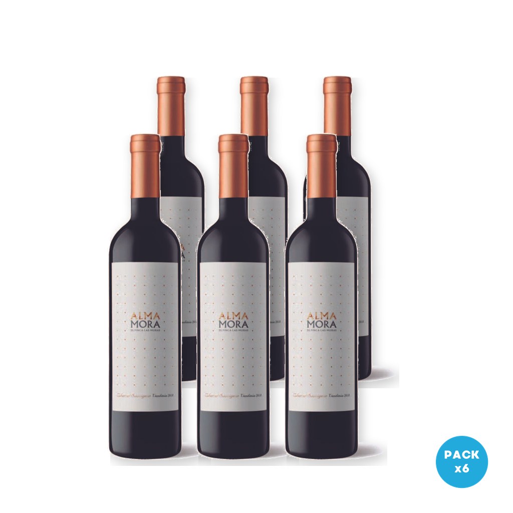 Alma Mora - Vino Tinto Cabernet Sauvignon 750ml - 6 unidades