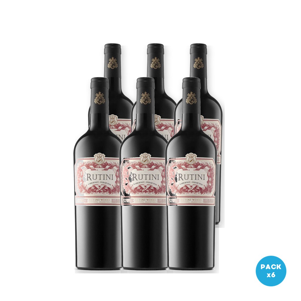 Rutini - Vino Tinto Cabernet Sauvignon Y Syrah 750ml - 6 unidades