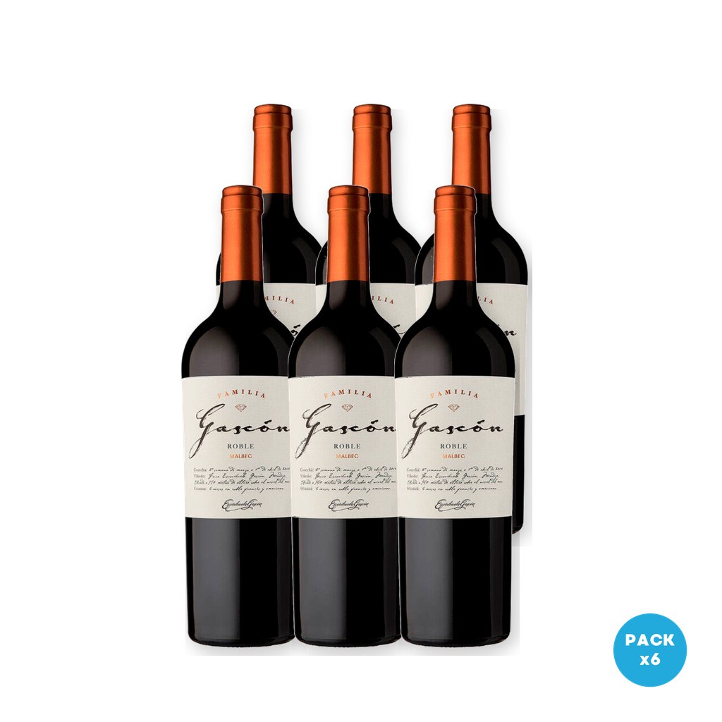 Gascon - Vino Malbec Roble Familia Escorihuela 750ml - 6 unidades