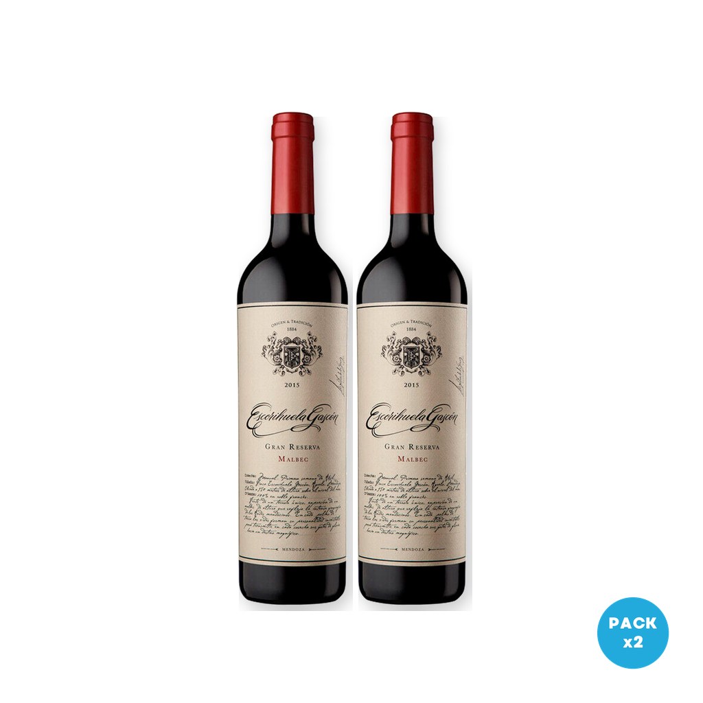Escorihuela – Vino Malbec Gran Reserva Gascon 750ml – 2 unidades Escorihuela - Vino Malbec Gran Reserva Gascon 750ml - 2 unidades