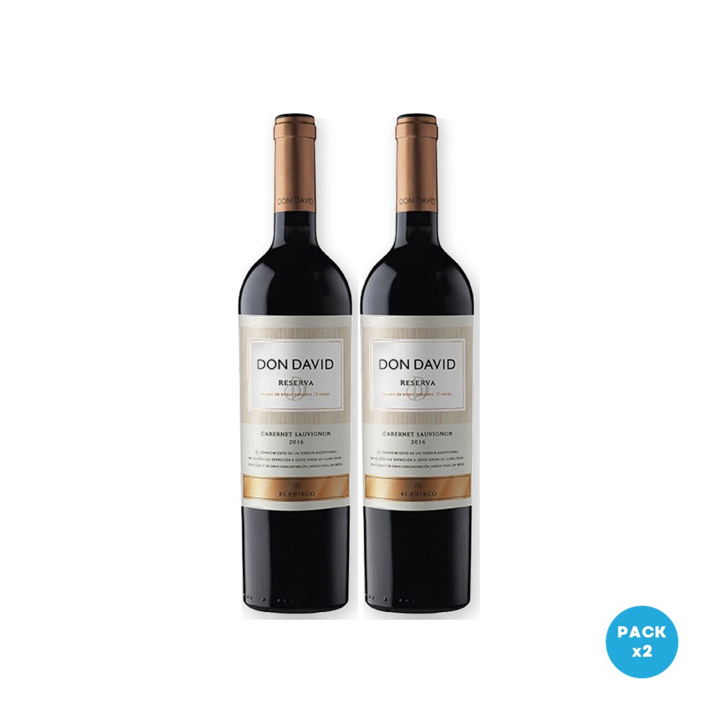 Don David – Vino Tinto Cabernet Sauvignon 750ml – 2 unidades Don David - Vino Tinto Cabernet Sauvignon 750ml - 2 unidades