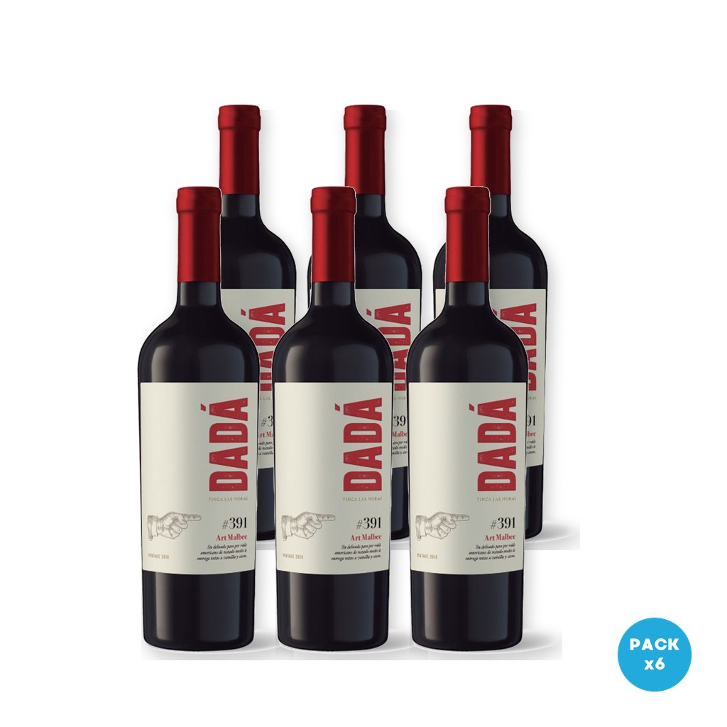 Dadá - Vino Tinto Malbec 750ml - 6 unidades