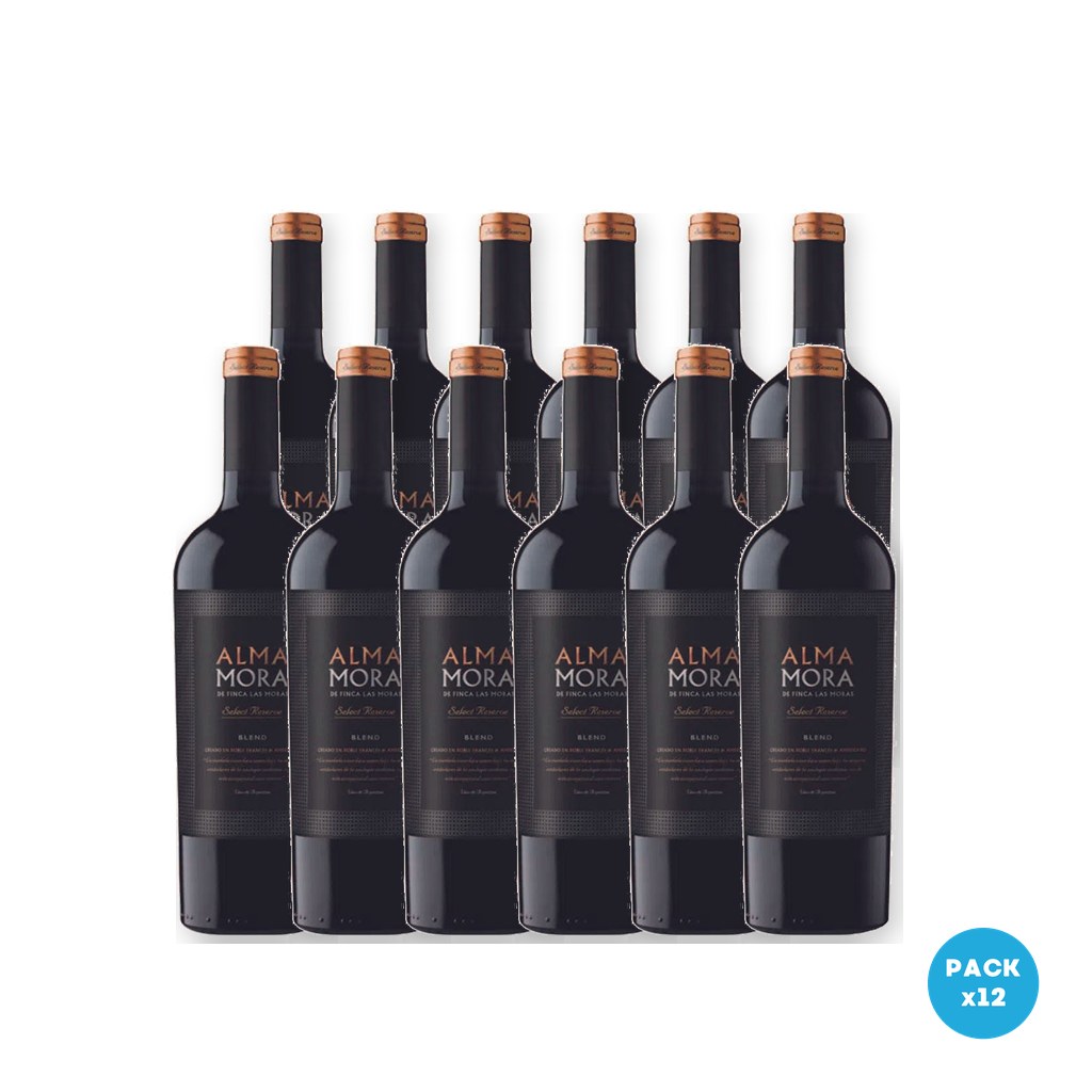 Alma Mora – Vino Tinto Blend 750ml – 12 unidades Alma Mora - Vino Tinto Blend 750ml - 12 unidades